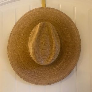 One Size Fits Most ASN Wide-Brim Brown Straw Sun Hat